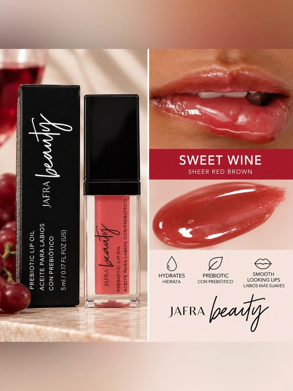 JAFRA Peautiful Prebiotic Lip Oil –sweet wine
